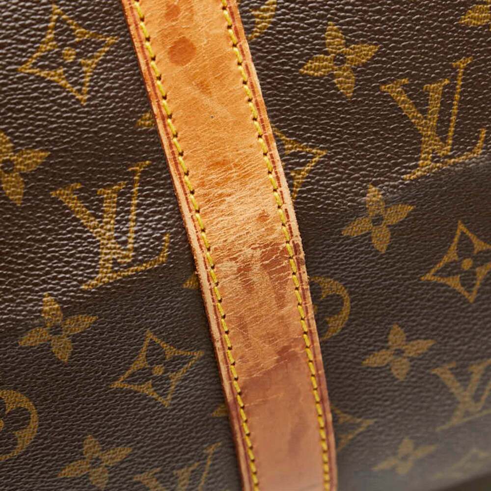 LOUIS VUITTON Authentic Brown Monogram Leather Keepall 50 Boston Bag - Picture 8 of 16